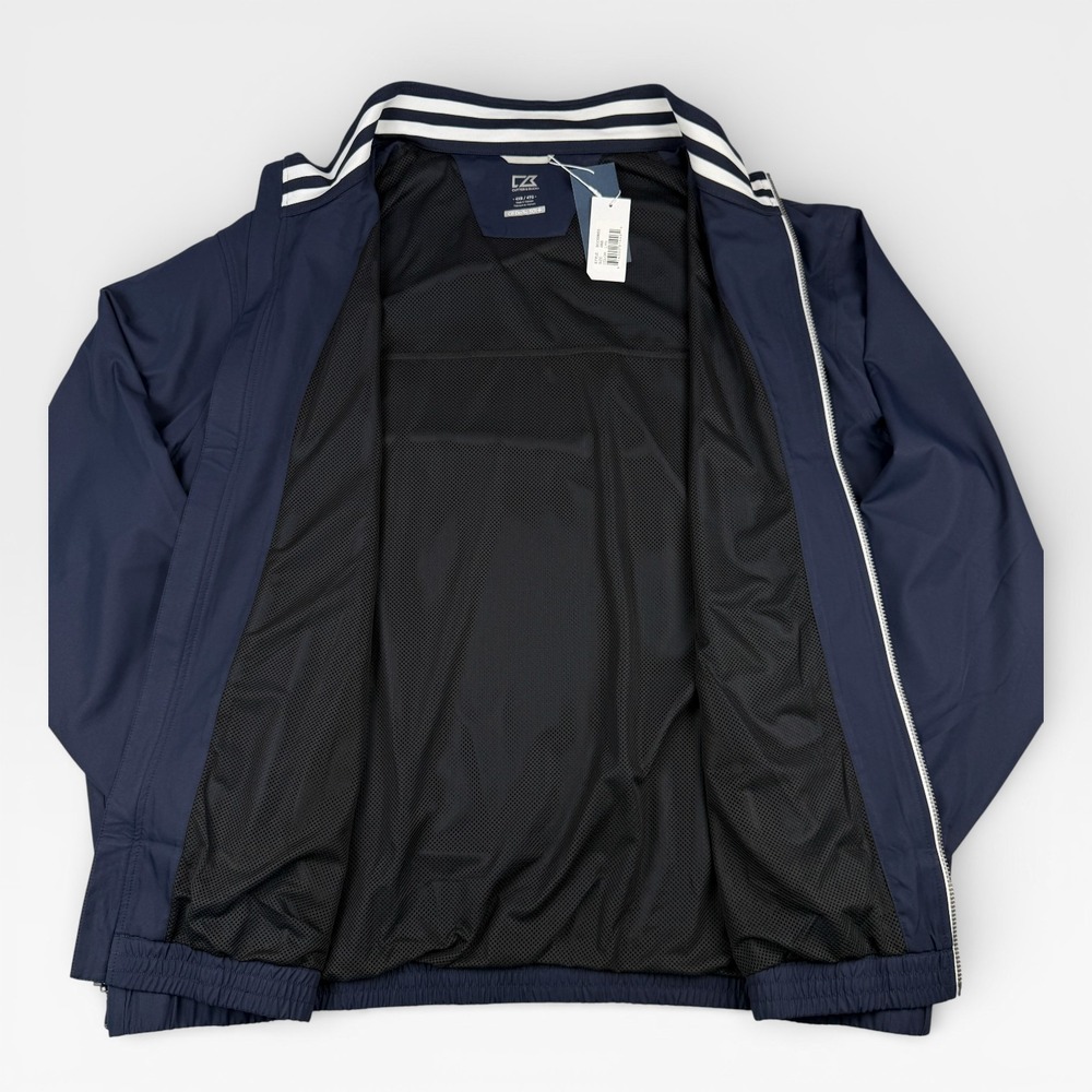CUTTER & BUCK Dry Tech Full Zip Jacket Mens 4XB Navy Blue Windbreaker Outerwear - Picture 6 of 11